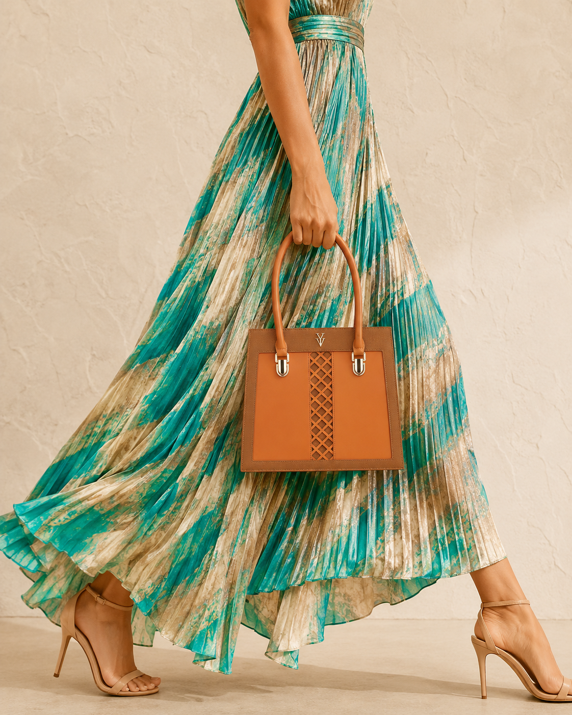 CLEMENTINE Genuine Leather Designer Mini Tote Handbag