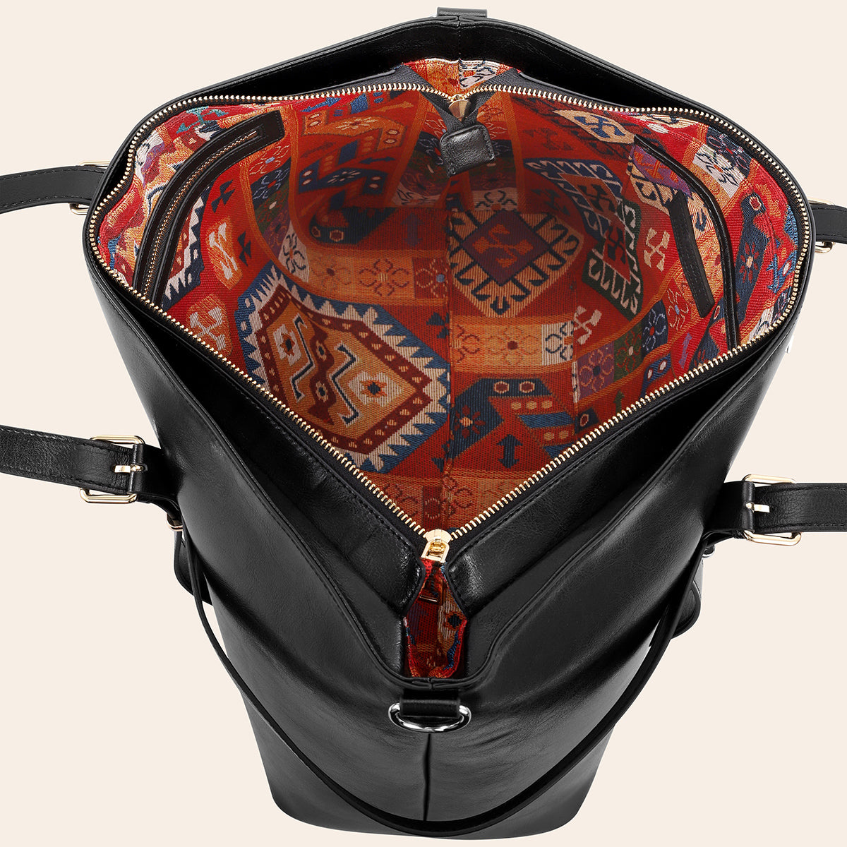 BAHIA Large Genuine Leather Designer Tote Handbag