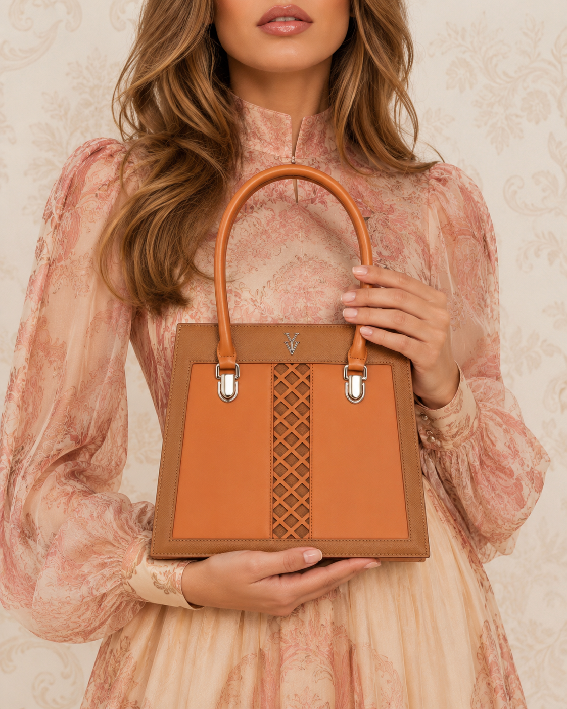 CLEMENTINE Genuine Leather Designer Mini Tote Handbag