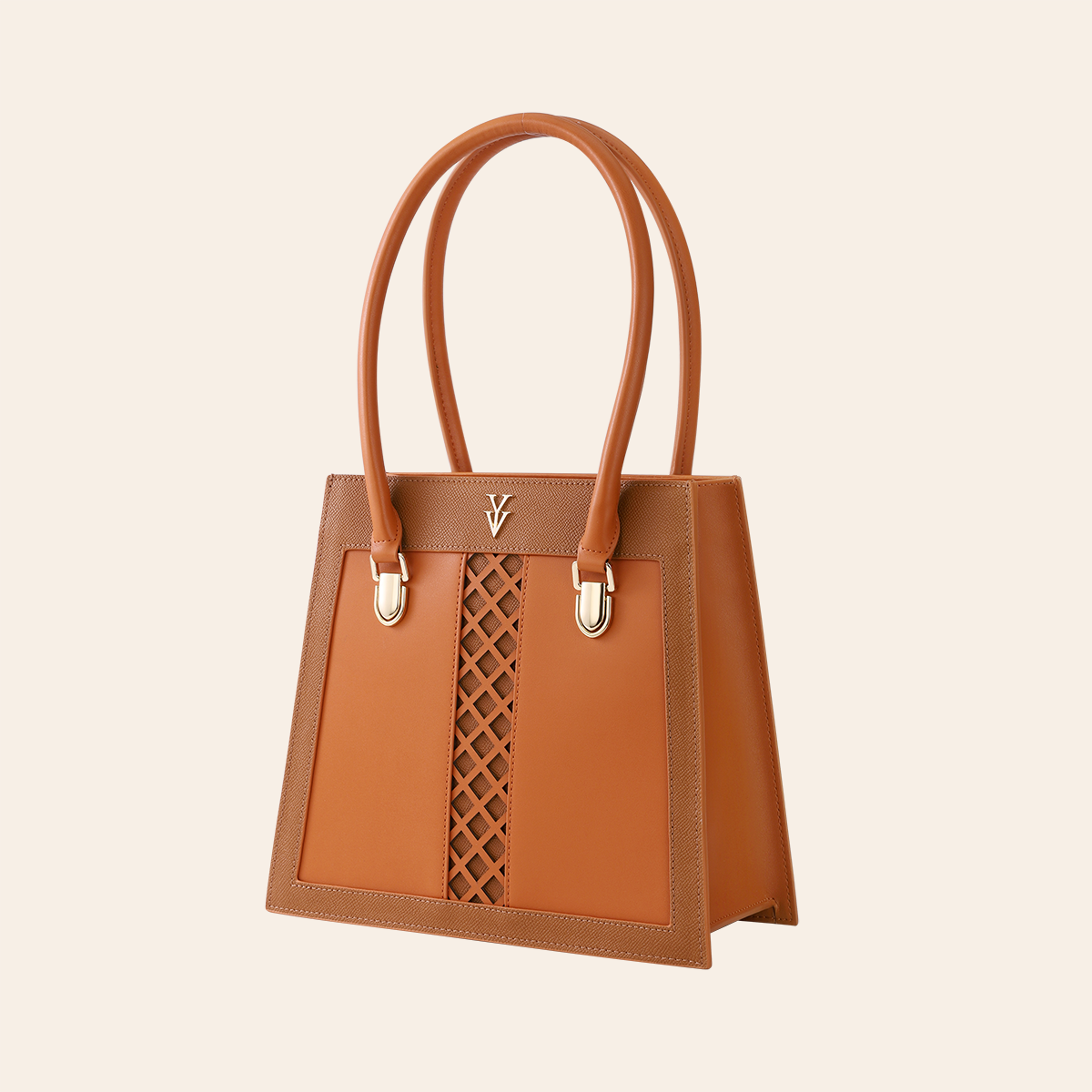 CLEMENTINE Small to Medium Genuine Leather Designer Tote Handbag