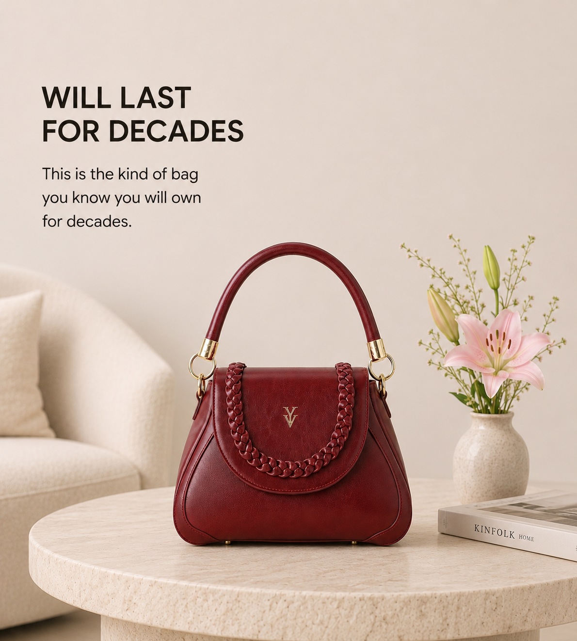COCO JEAN Genuine Leather Designer Handbag & FREE Sunglasses Bundle