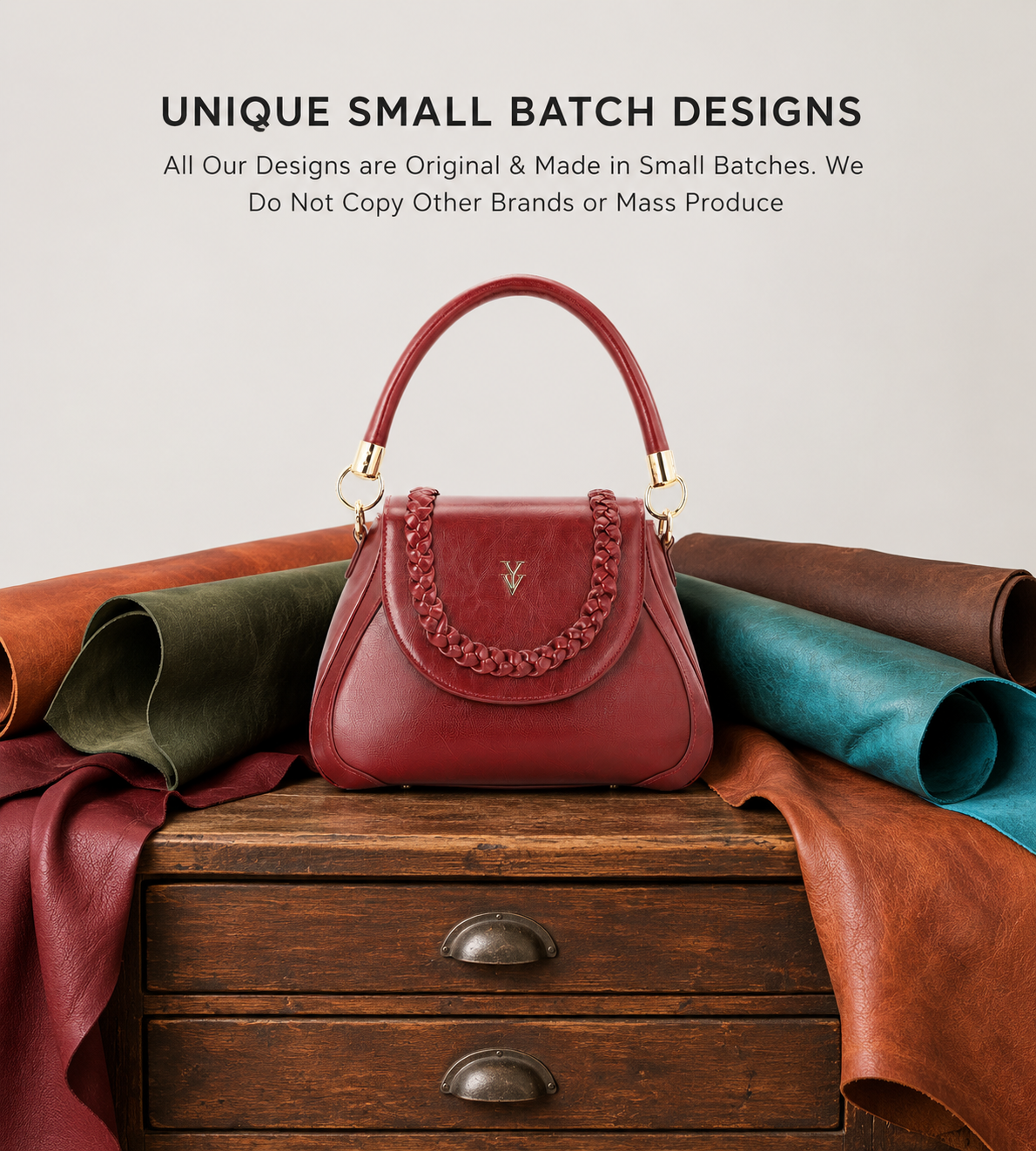 COCO JEAN Genuine Leather Designer Handbag & FREE Sunglasses Bundle