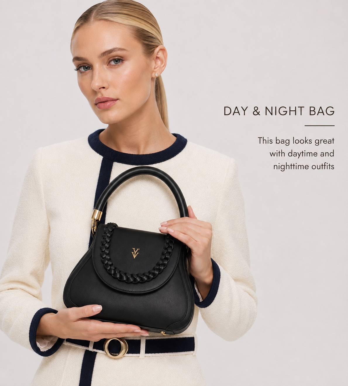$99 COCO JEAN Black Color Handbag & FREE Sunglasses Bundle