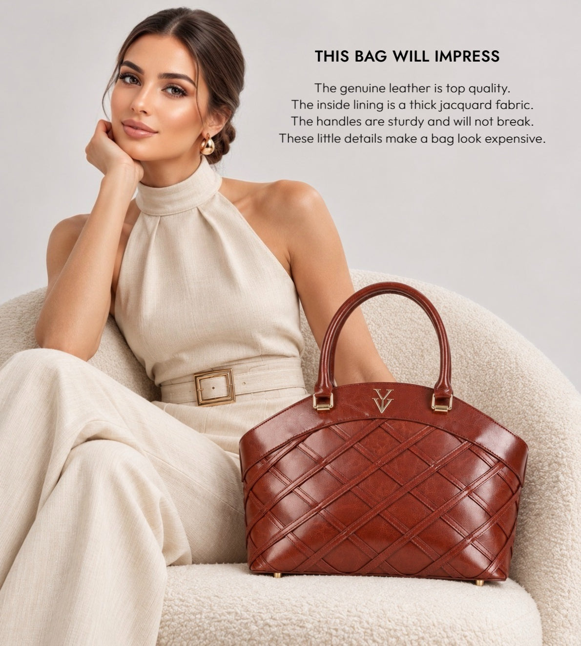 DABROV Genuine Leather Designer Handbag