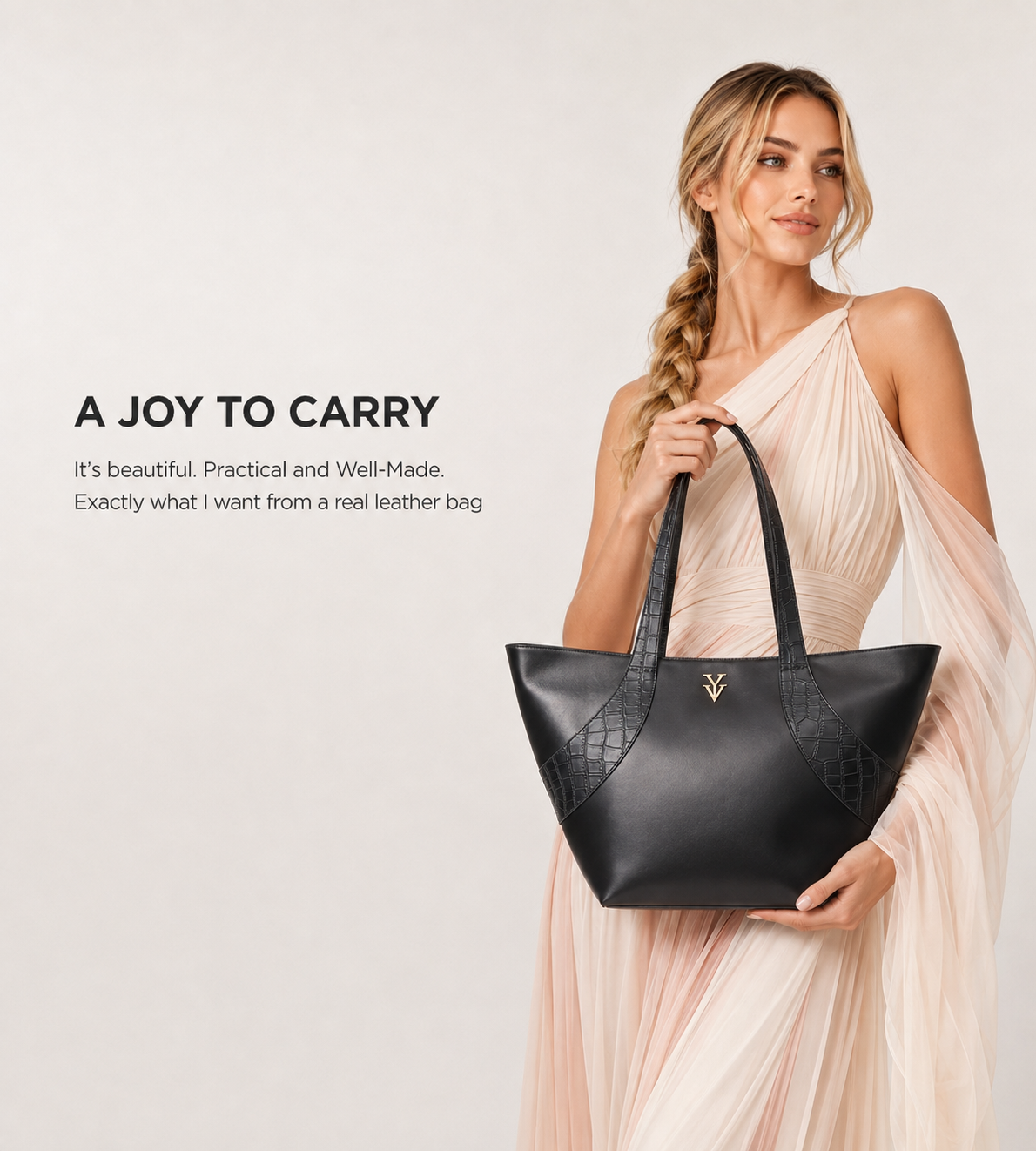 $99 GILMA Black Color Handbag & FREE Sunglasses Bundle
