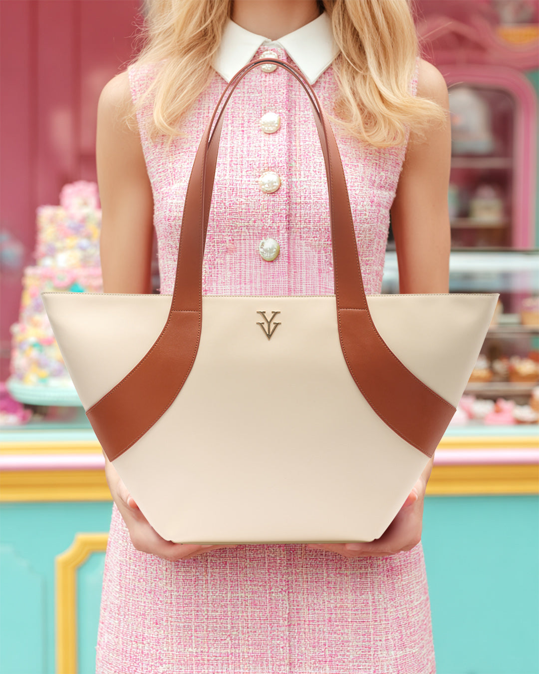 GILMA Extra Large Genuine Leather Designer Tote Handbag