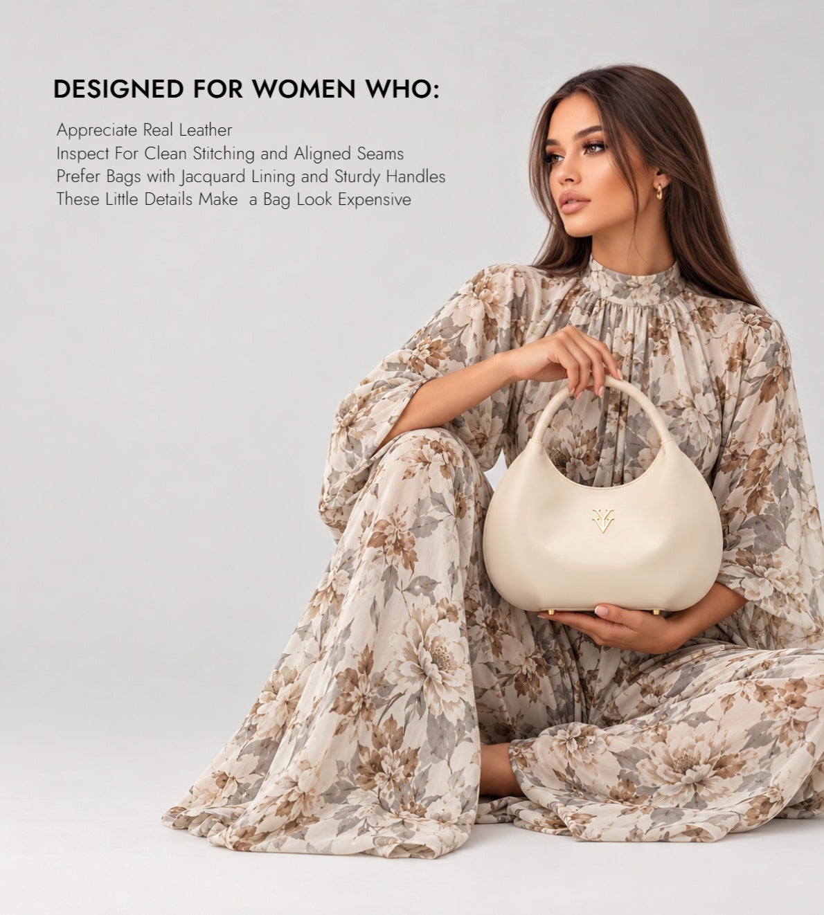 OLINA Genuine Leather Handbag & FREE Sunglasses Bundle