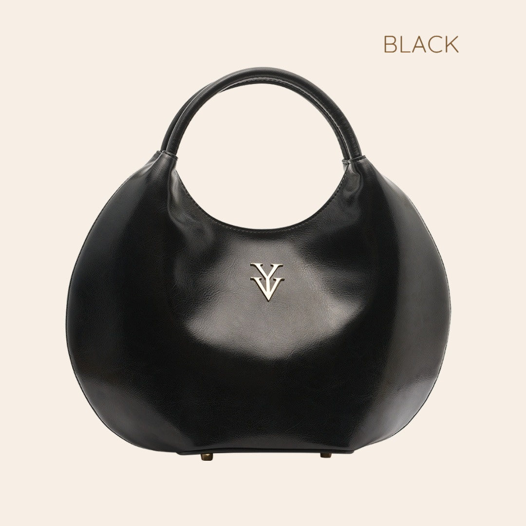 OLINA Round Shape Genuine Leather Desigener Handbag