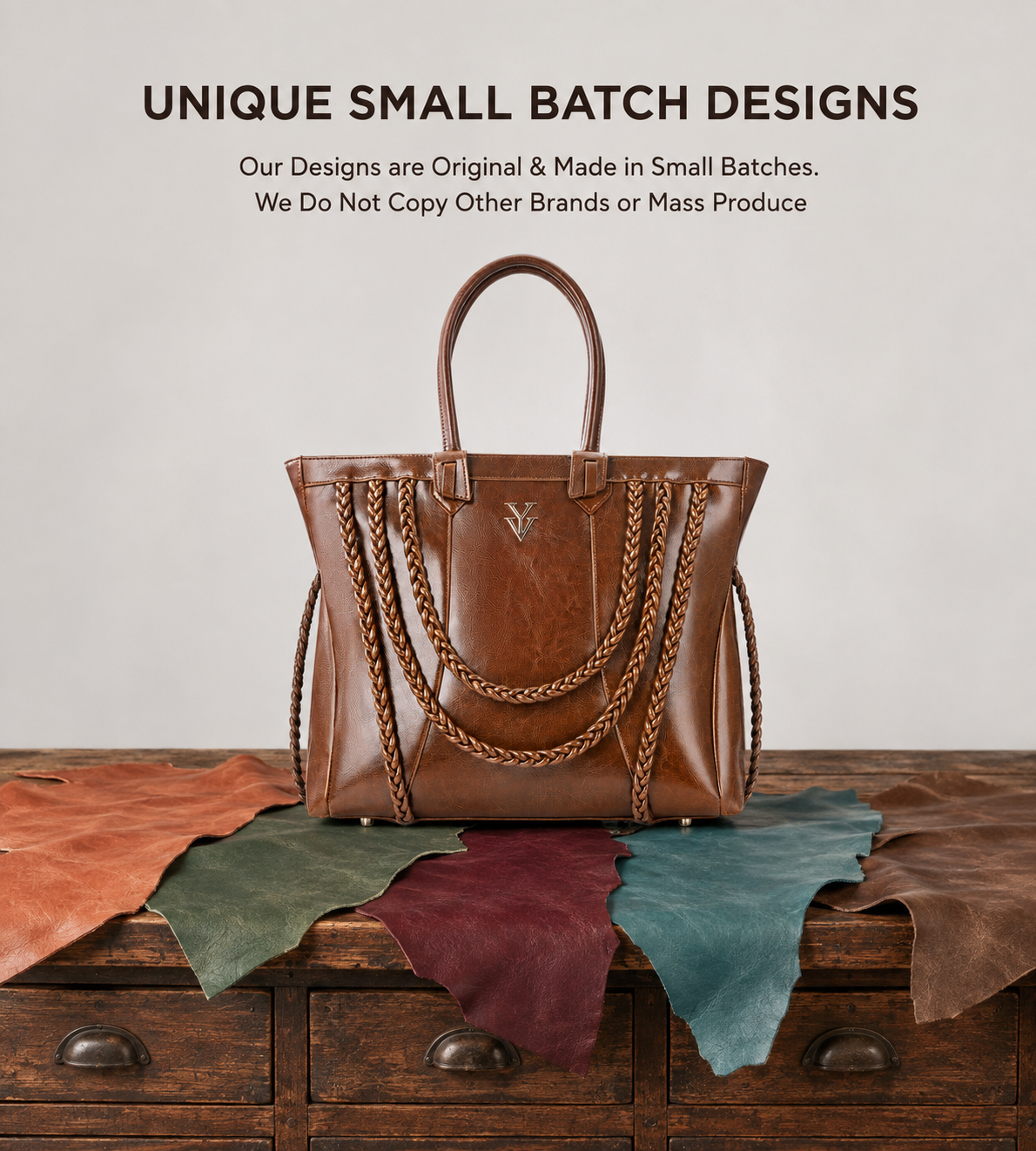 ROMINKA Genuine Leather Designer Tote Handbag & FREE Sunglasses Bundle