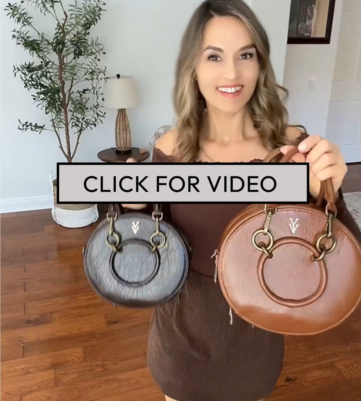$99 ROZANA Genuine Leather Round Designer Handbag & FREE Sunglasses Bundle