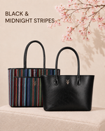 TOSCA Black & Midnight Stripes